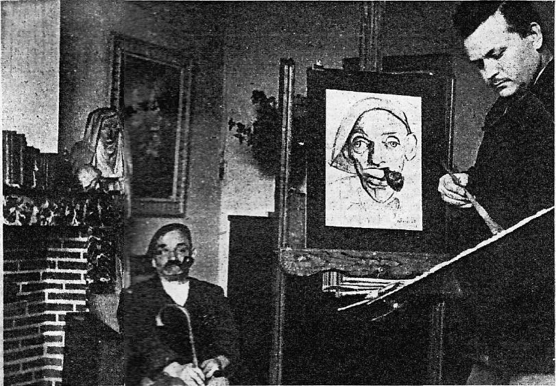 juin 1950 Roger Aliquot dans son atelier - photo Nord-France
