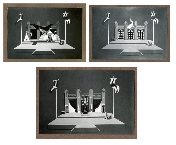 Maquettes des décors de la pîèce Les Bourgeois de Calais