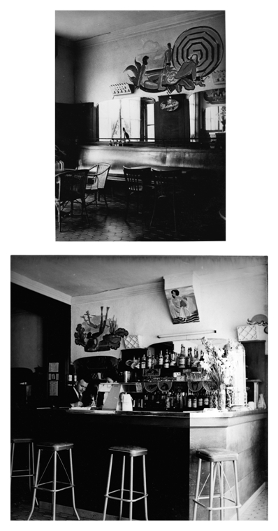 Deux vues de la salle du Café de Paris