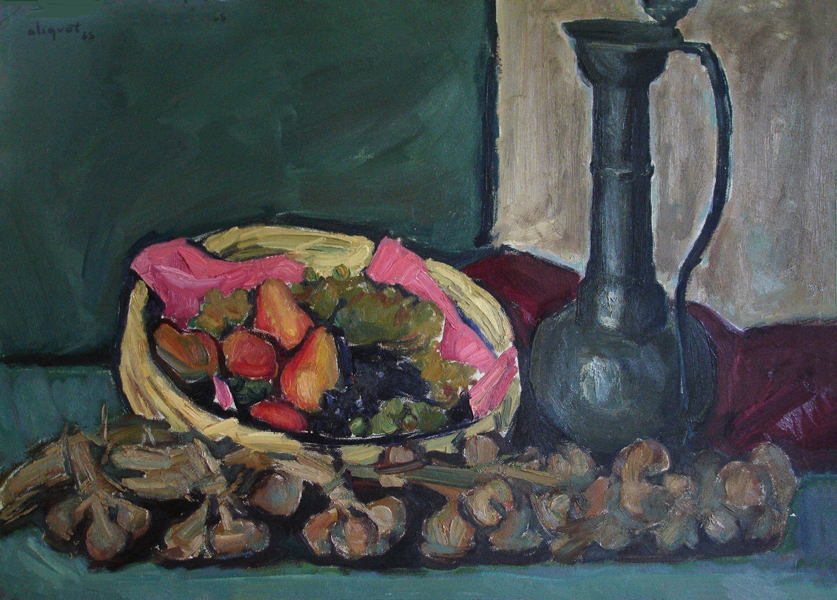 Nature morte  l'aiguire en tain - 1965